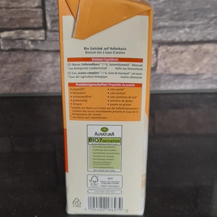 review photo of Alnatura Haferdrink ungesĂźsst shared by @sbirurossa on 21 Jun 2022 - review