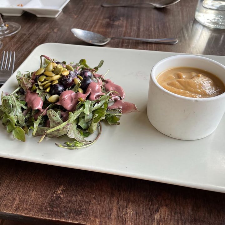 photo of Harvest Beat pumpkin soup and salad shared by @mckennasegress on  29 Jan 2022 - review