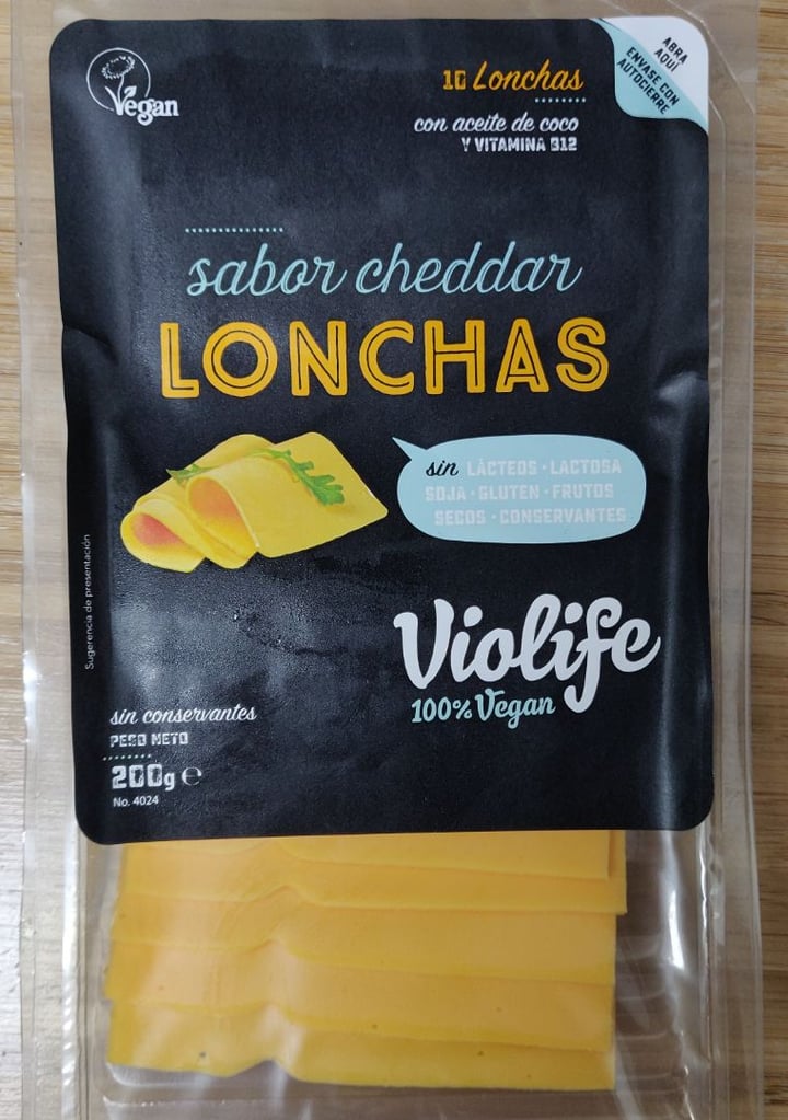 photo of Violife Lonchas sabor Cheddar shared by @gitaneta on  20 Apr 2020 - review