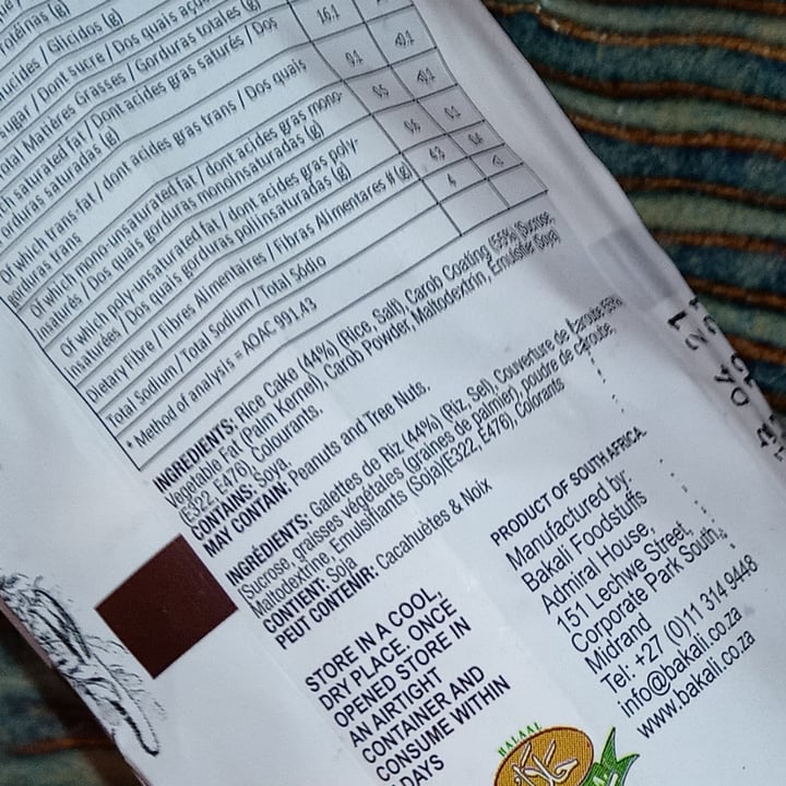 photo of Bakali Carob Coated Rice Cakes shared by @ronelle on  10 Aug 2021 - review
