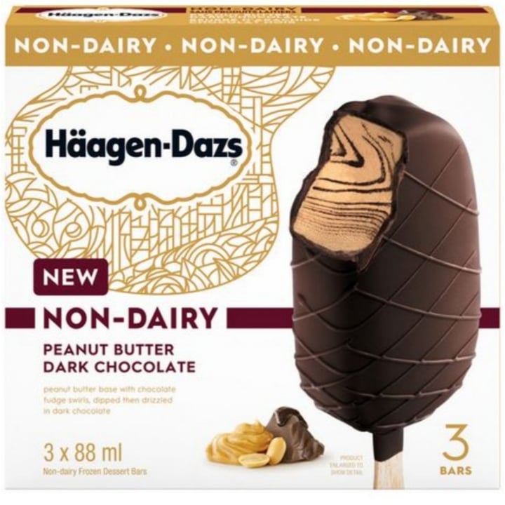 review photo of Häagen-Dazs Non-Dairy Peanut Butter Chocolate Fudge Bars shared by @laurentripp on 22 Jun 2021 - review