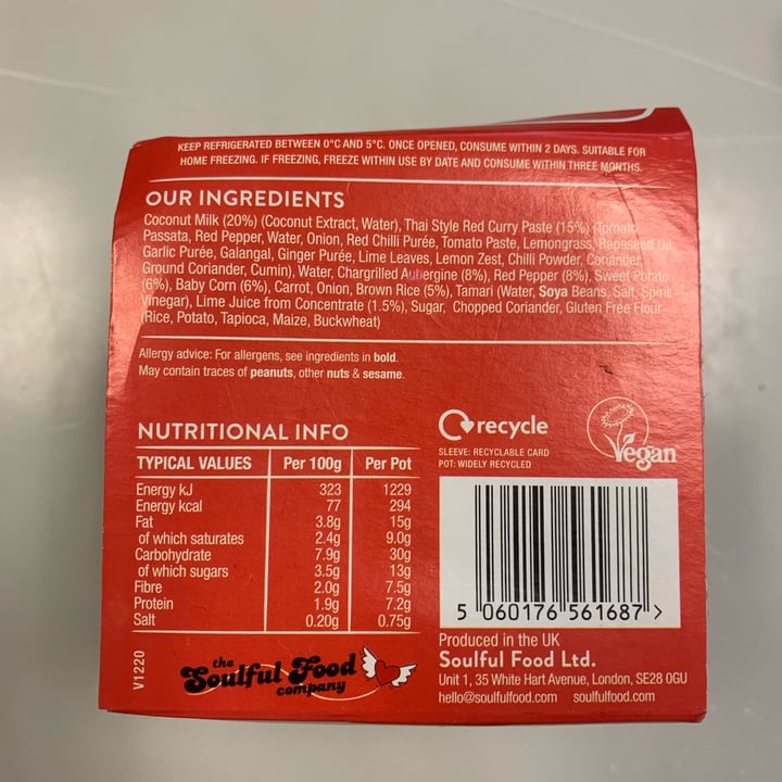 review photo of Soulful Thai Red Vegetable Curry with Brown Rice shared by @tsollis on 07 Apr 2022 - review