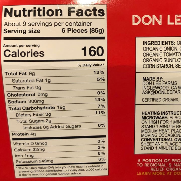 photo of Don Lee Farms Veggie Bites shared by @kamilka on  22 Mar 2021 - review
