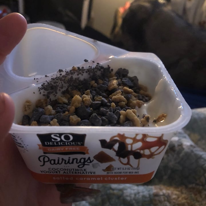 photo of So Delicious Dairy Free Pairing Salted Caramel Cluster Coconutmilk Yogurt Alternative  shared by @kenms on  10 Jan 2022 - review