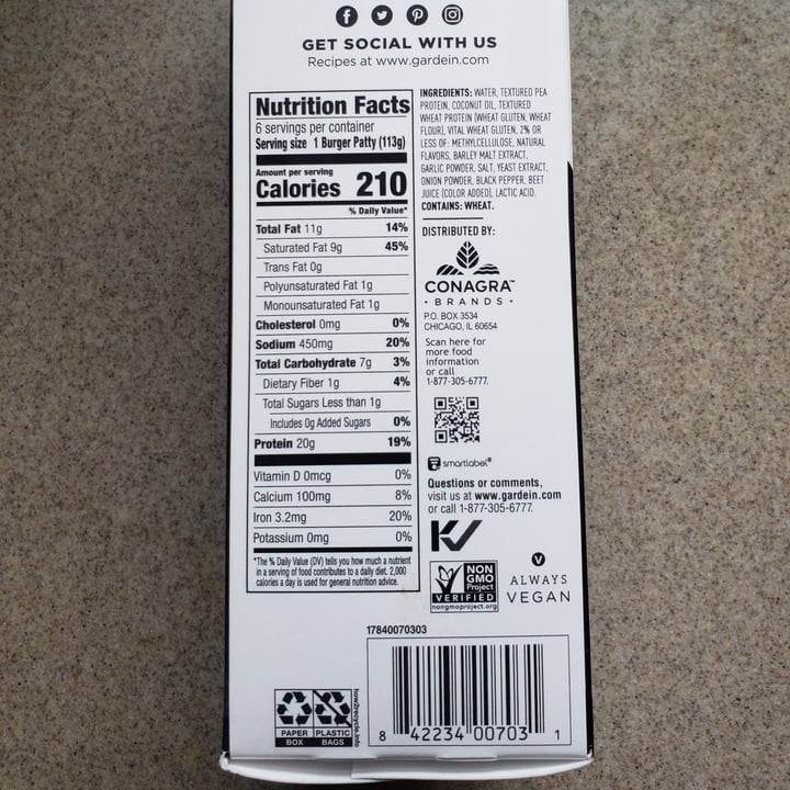 review photo of Gardein Plant Based Ultimate Burger shared by @rachelhrieman on 24 May 2022 - review