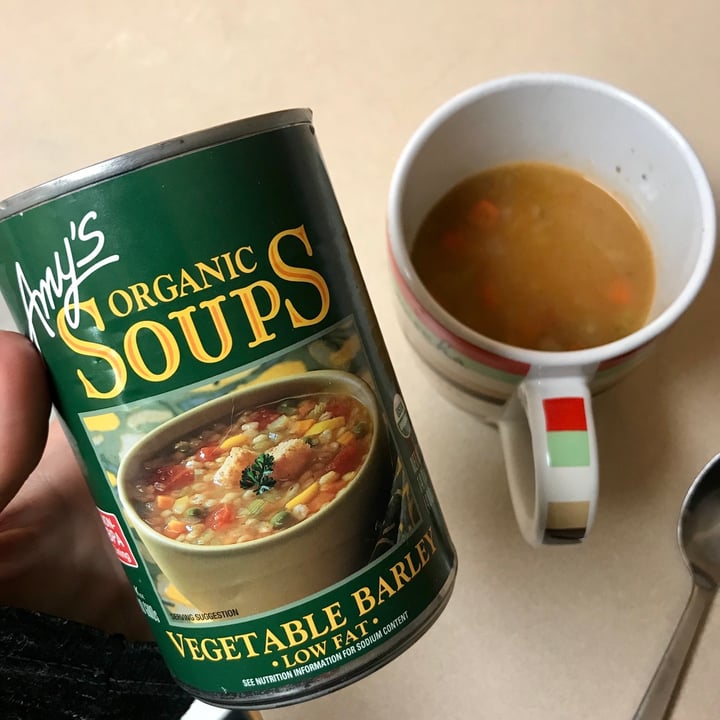 photo of Amy’s Amy’s Organic Soups Vegetable Barley shared by @curvycarbivore on  12 May 2020 - review