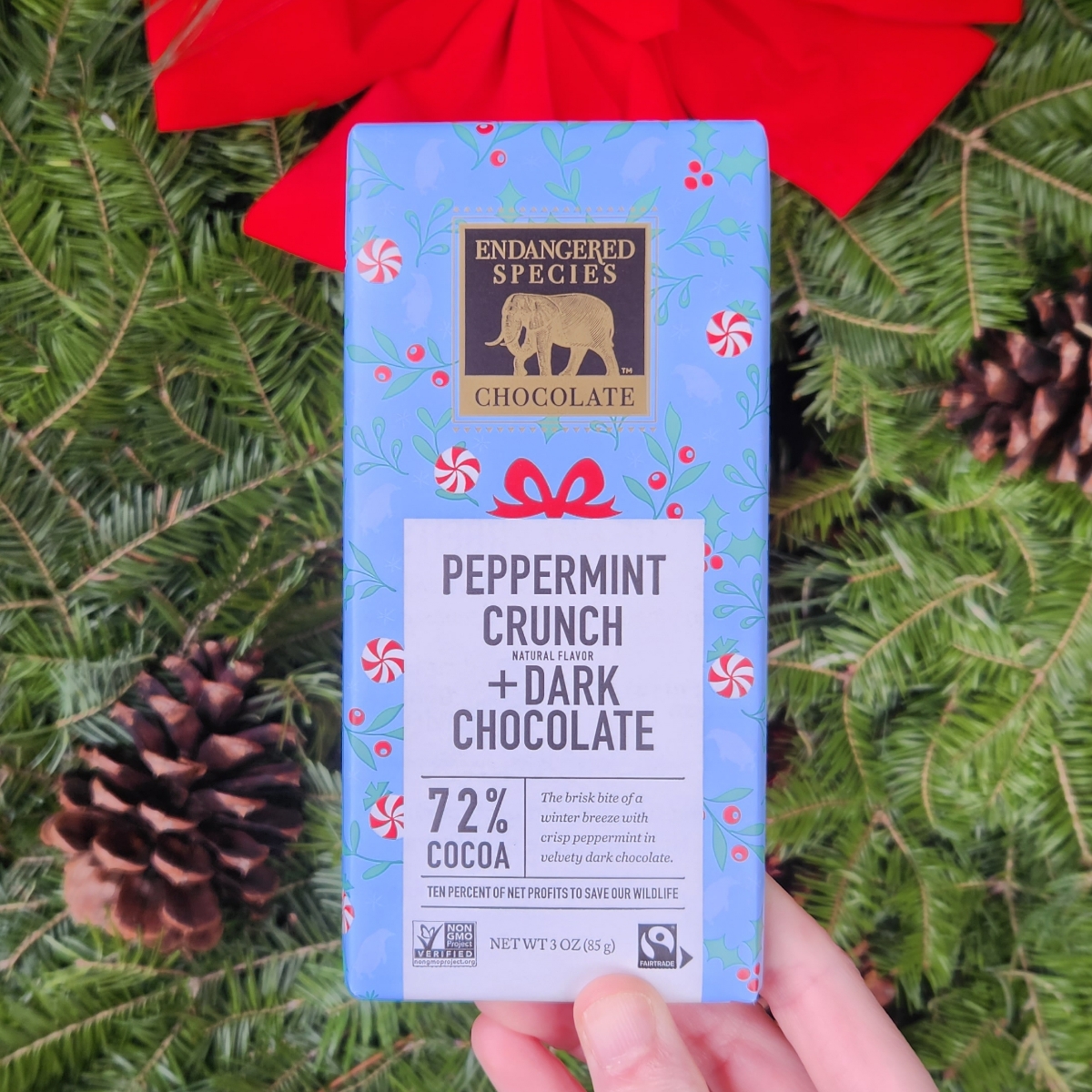 Endangered Species Chocolate Peppermint and Dark chocolate Crunch