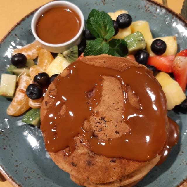 菜肴“Blueberry Pancakes”的照片