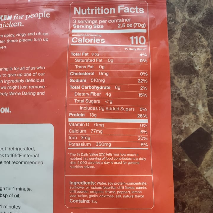 photo of Daring Cajun Plant Chicken Pieces  shared by @donnaeatsplants1st on  19 Jun 2022 - review