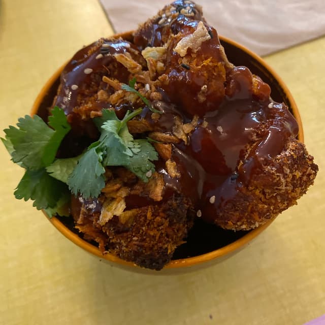 Foto do prato “BBQ Cauliflower Wings”