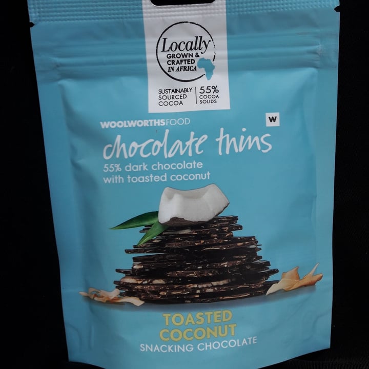 review photo of Woolworths Food Chocolate Thins shared by @deepsouthvegan on 03 Jun 2020 - review
