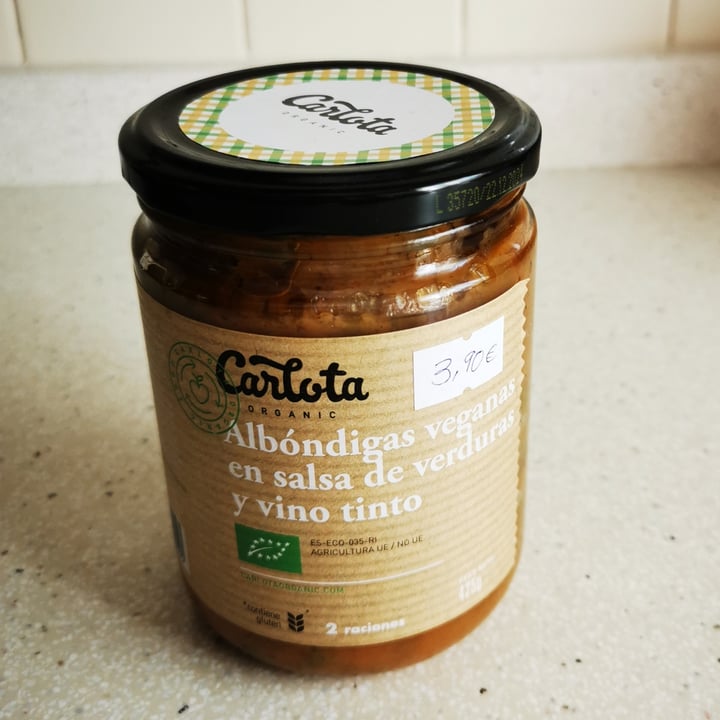 photo of Carlota Organic Albóndigas veganas en salsa de verduras y vino tinto shared by @elguillotinadorloco on  12 Aug 2022 - review