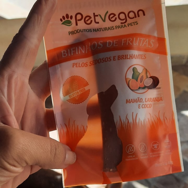 photo of Petvegan Petvevan bifinhos de  frutas sabor mamão, laranja e coco shared by @dfa on  20 May 2022 - review