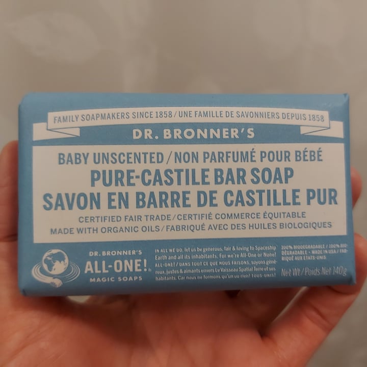 review photo of Dr. Bronner's Hemp Baby Unscented Soap shared by @leahbelanger on 26 Jun 2021 - review