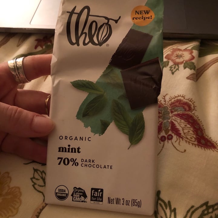 photo of Theo Chocolate Organic Mint 70% Dark Chocolate shared by @samsearles on  21 Sep 2020 - review