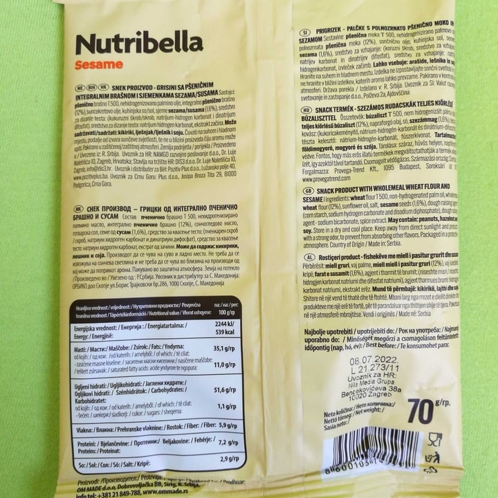 photo of Om Made Nutribella - Sesame shared by @vedrana on  13 Mar 2022 - review