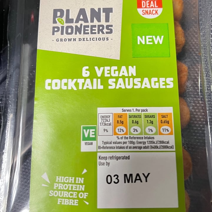 photo of Plant Pioneers Vegan cocktail Sausages shared by @cinziadicioccio on  28 Apr 2022 - review