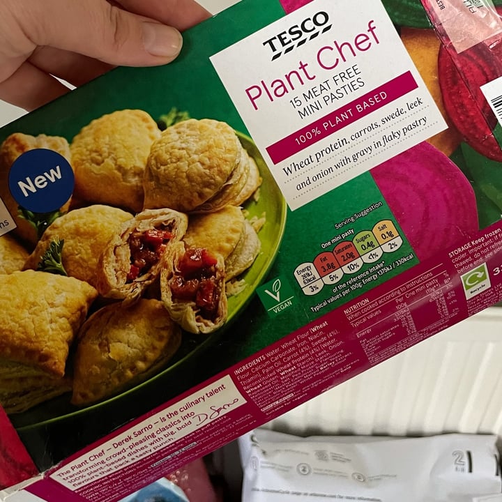 review photo of Tesco Plant Chef 15 Meat Free Mini Pasties shared by @kaythevegan on 17 Oct 2021 - review