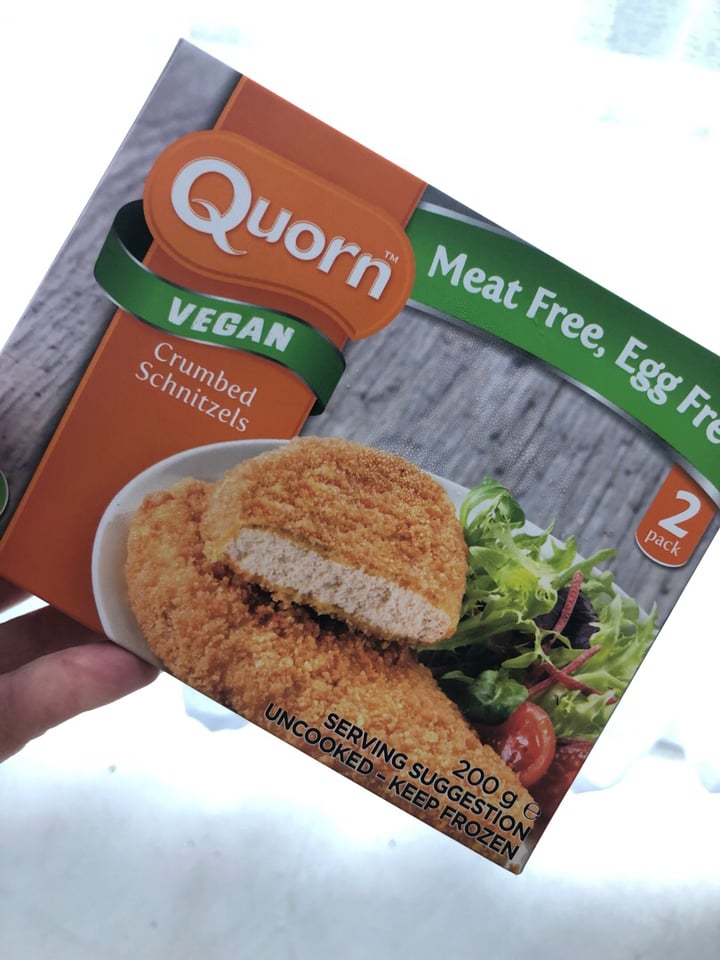 photo of Quorn Crumbed Schnitzels shared by @vegancathy on  12 Aug 2019 - review