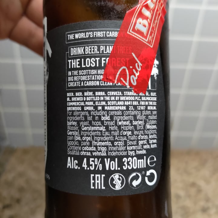 photo of Brewdog Lost Lager shared by @stevenneoh on  07 Oct 2022 - review