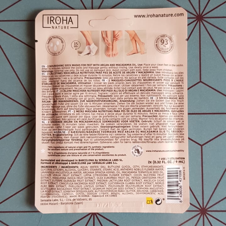 photo of Iroha Nature Maschera Idratante Piedi shared by @zampalgot on  31 Aug 2022 - review
