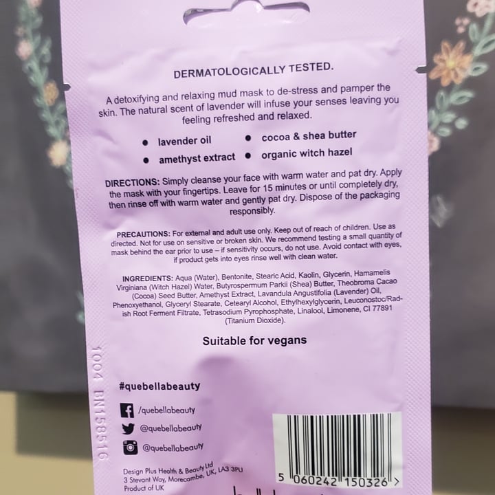 photo of Que Bella Bath & Beauty Relaxing Lavender Mud Mask shared by @ambularfortheanimals on  06 Jun 2021 - review