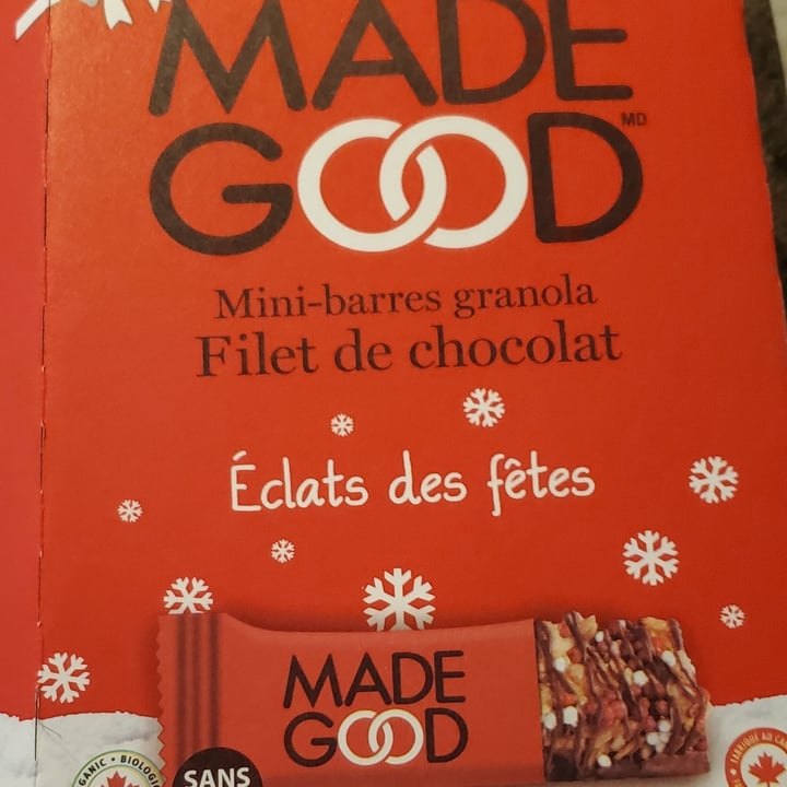 photo of Made Good Mini chocolate holiday granola bars shared by @grandmaveg on  24 Mar 2022 - review