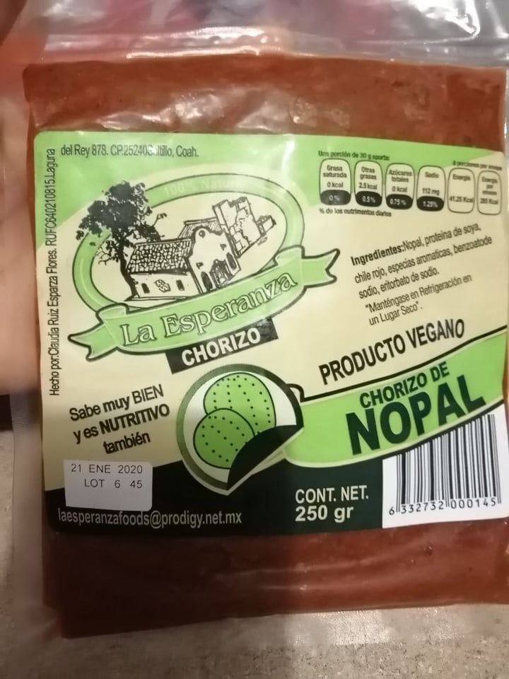 photo of La Esperanza Chorizo De Nopal shared by @fany1705 on  22 Jan 2020 - review