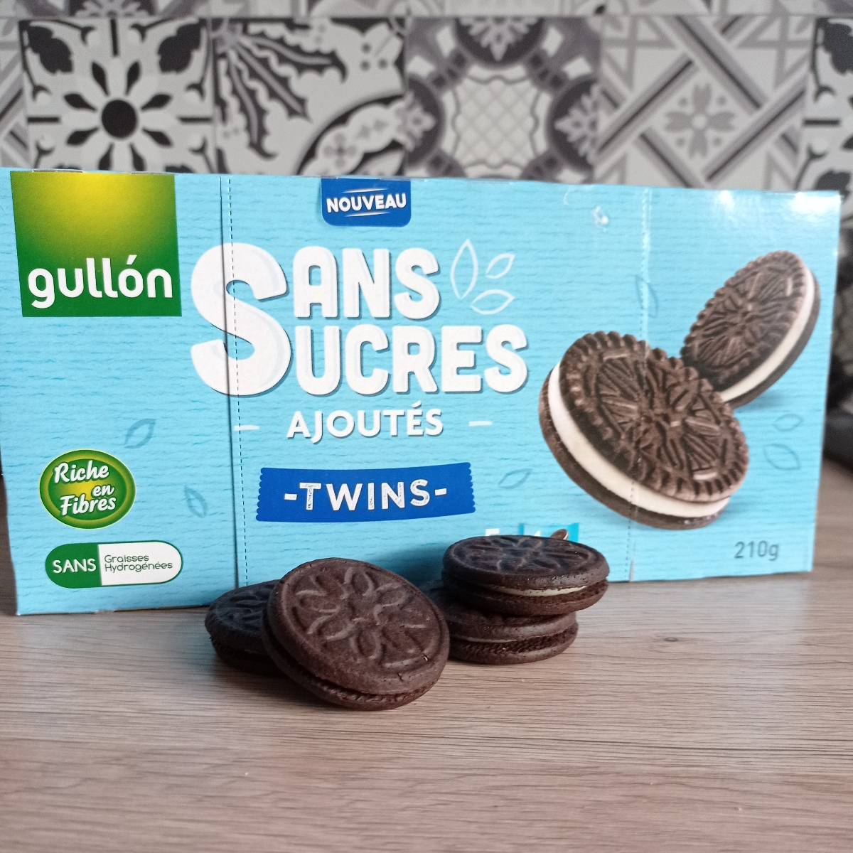 Gullon Twin Cocoa Sandwich Cookies 210g - No Added Sugar - View #5