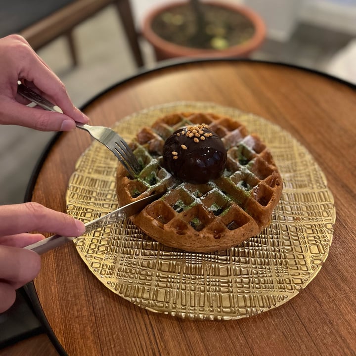 photo of Hvala CHIJMES Dairy Free Waffles with Oatmilk Gelato and Chocolate Sorbet shared by @serenetsq on  04 Mar 2022 - review