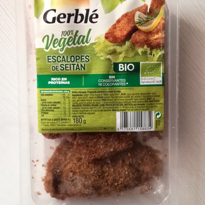 photo of Gerblé Escalopes de Seitán shared by @vegan-vegan on  09 Sep 2020 - review