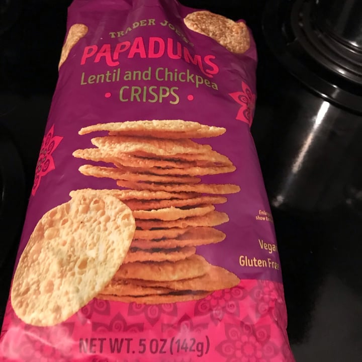Trader Joe's Papadums Lentil and Chickpea Crisps Review abillion