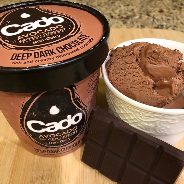 photo of Cado Avocado Ice Cream Deep Dark Chocolate Frozen Dessert shared by @veggietable on  08 Dec 2020 - review