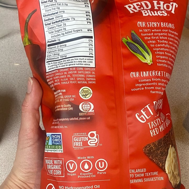 photo of Garden of Eatin' Red Hot Blues Corn Tortilla Chips shared by @pimentelbruna on  11 May 2022 - review