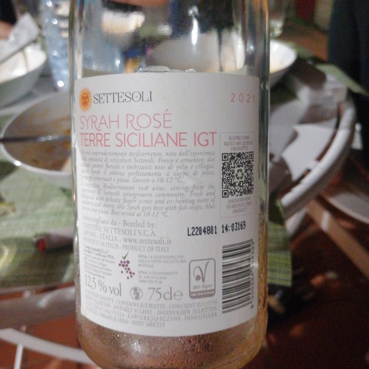 photo of Settesoli Sirah Rosè shared by @marxallegri on  02 Jun 2022 - review