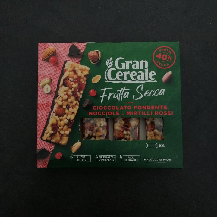 review photo of Gran Cereale Barretta Cioccolato Fondente, Nocciole E Mirtilli Rossi shared by @fannyente on 01 Nov 2022 - review