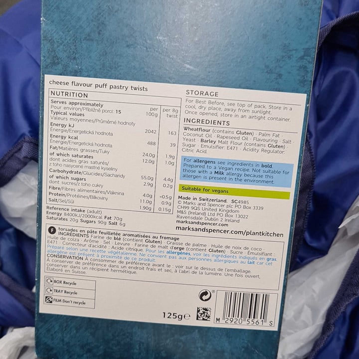 photo of M & S Foods Cheese Flavours Twist shared by @tabs on  15 Sep 2022 - review