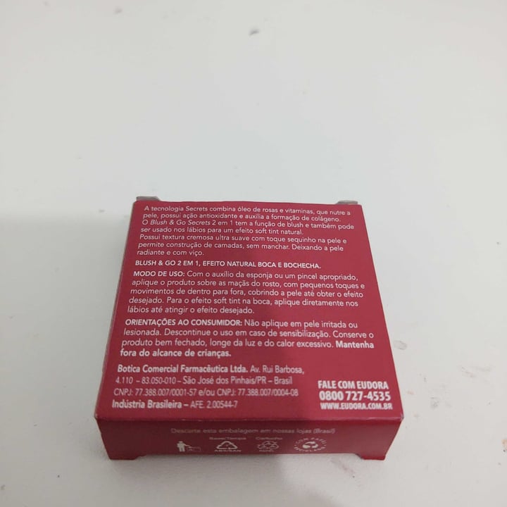 photo of Eudora Blush & Go Niina Secrets Amora Secreto shared by @flaviasnt on  20 Oct 2022 - review