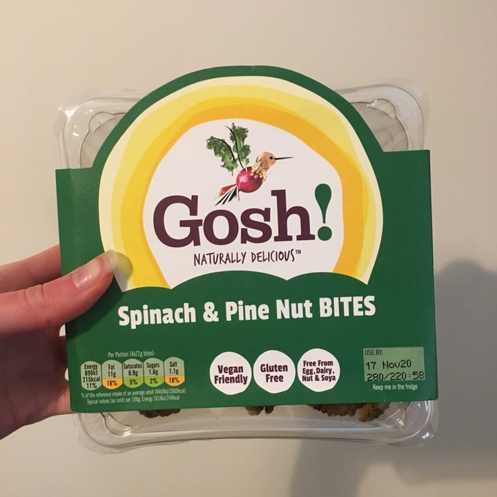 photo of Gosh! Spinach & Pine Nut BITES shared by @cheapsoybean on  31 Oct 2020 - review