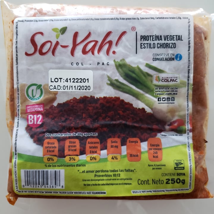 review photo of Alimentos Colpac Chorizo shared by @erybarrera on 01 Aug 2020 - review