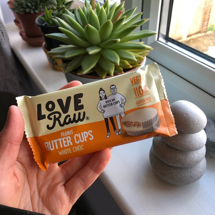 photo of LoveRaw Peanut butter cups white choc shared by @yourlocalvegan on  25 Mar 2022 - review