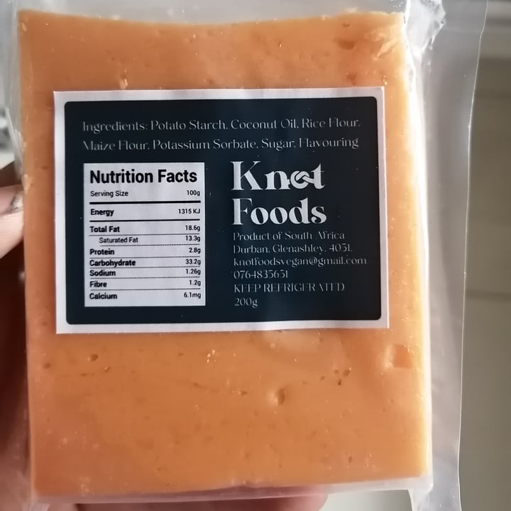 photo of Knot Foods Vegan Cheddar Cheesec shared by @maracetta on  21 Aug 2021 - review