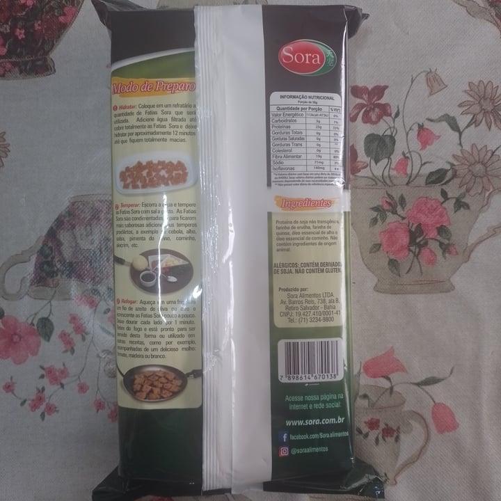 photo of Sora Fatias de carne vegetal para Strogonoff- 125g shared by @letismgovegan on  27 Oct 2022 - review