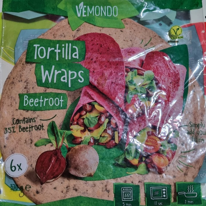 photo of Vemondo  tortilla wraps alla barbabietola shared by @francy82 on  13 Oct 2022 - review