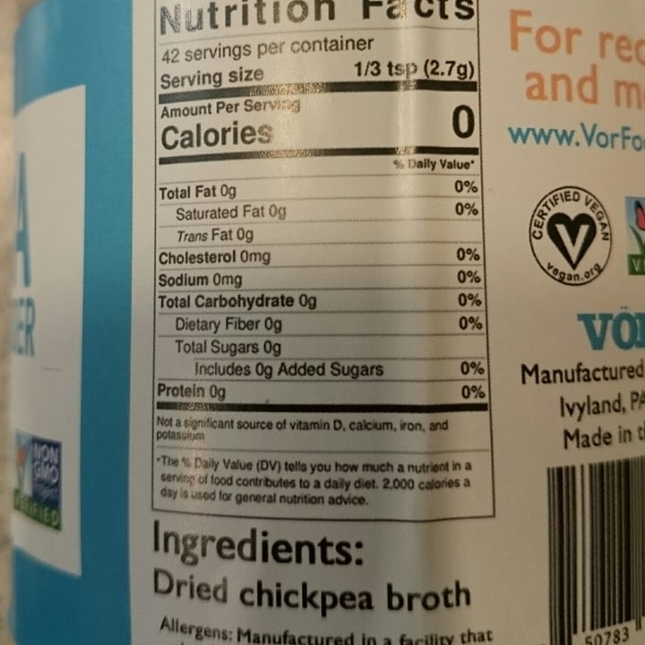 review photo of Vor Aquafaba Aquafaba Powder shared by @debbiediamond on 21 Oct 2020 - review
