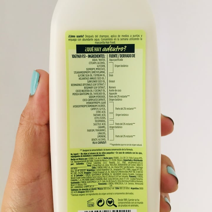 photo of Garnier Hair Food Aguacate Acondicionador shared by @sofiporti on  23 Nov 2020 - review