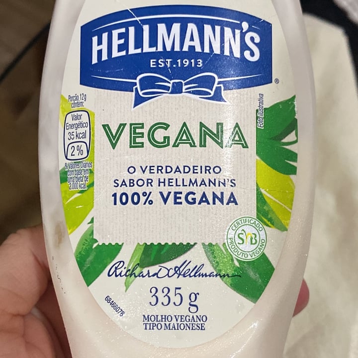 review photo of Hellmann’s Maionese Vegana shared by @aicereinke on 30 Apr 2022 - review