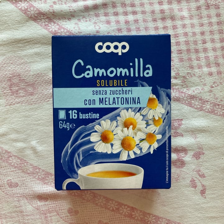 photo of Coop Camomilla solubile con melatonina shared by @elewink24 on  07 Apr 2022 - review