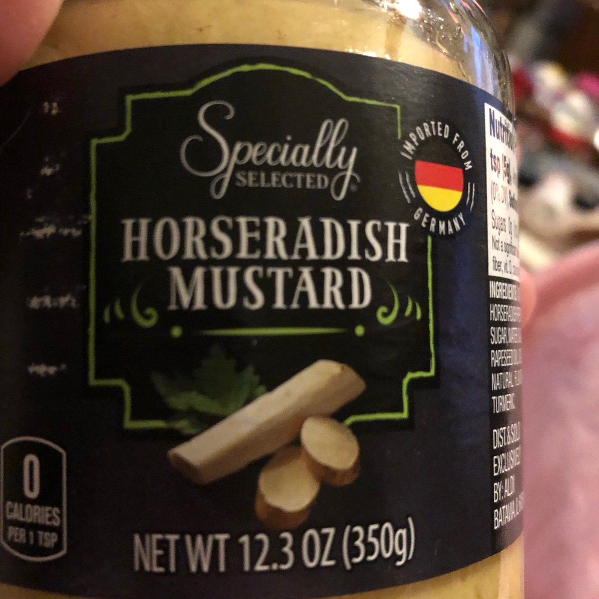 Horseradish Mustard From ALDI Specially Selected Vegan Product 