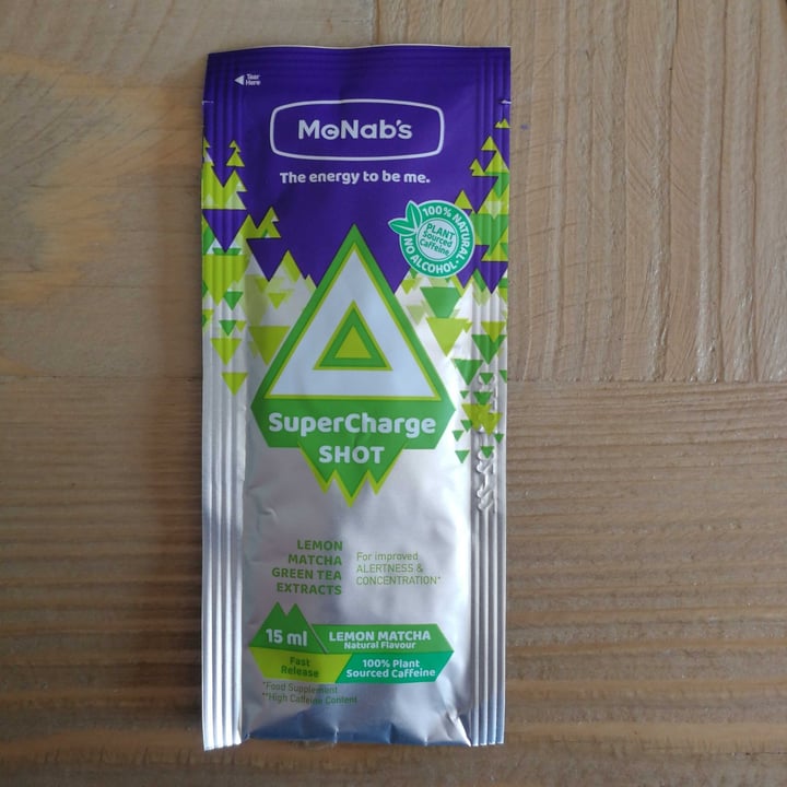 photo of McNabs SuperCharge SHOT LEMON MATCHA shared by @taylavanreenen on  13 Oct 2020 - review